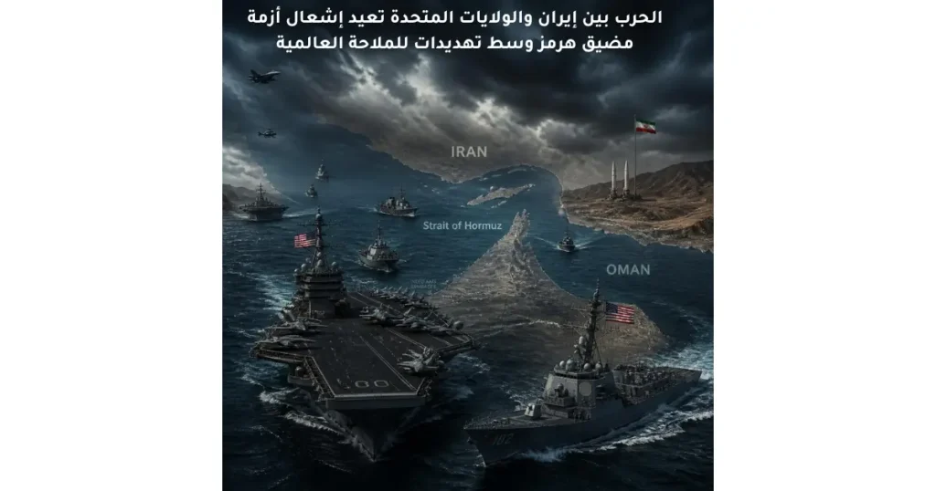 الحرب بين إيران والولايات المتحدة تعيد إشعال أزمة مضيق هرمز وسط تهديدات للملاحة العالمية
