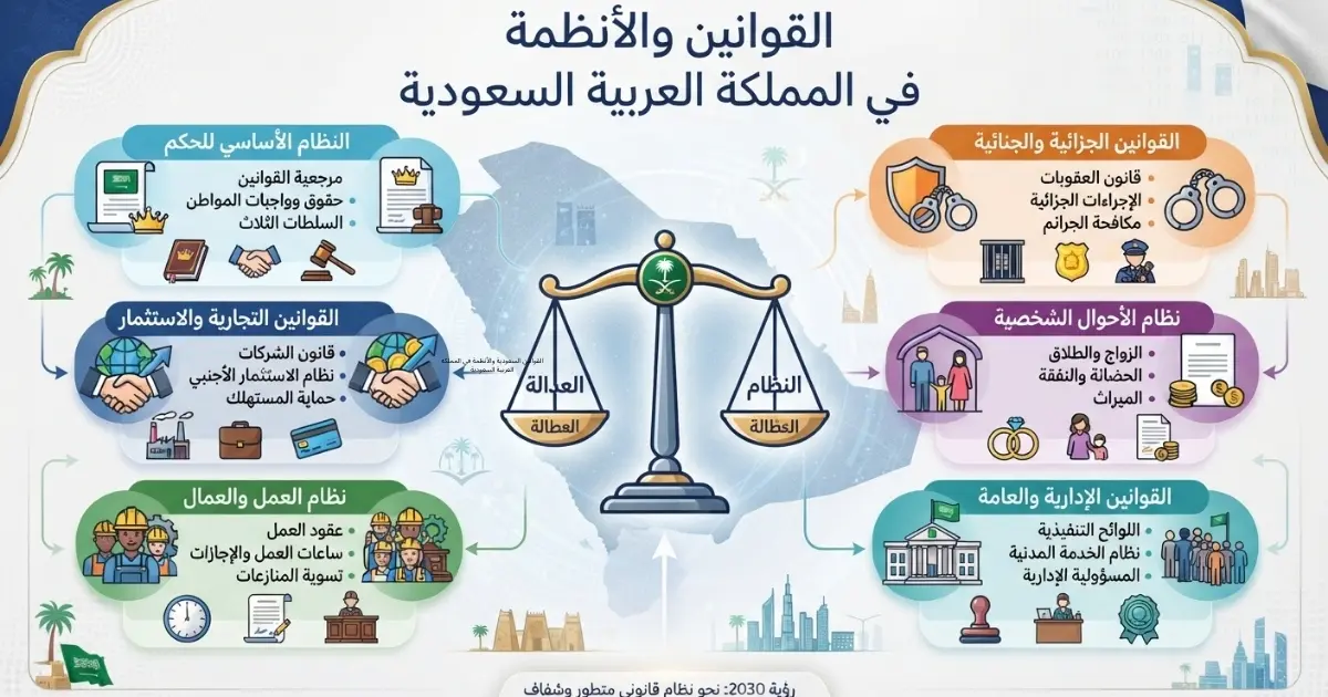 القوانين السعودية والأنظمة في المملكة العربية السعودية 1 القوانين السعودية والأنظمة في المملكة العربية السعودية