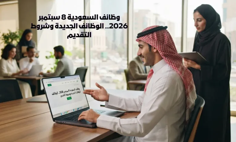 وظائف السعودية 8 سبتمبر 2026.. الوظائف الجديدة وشروط التقديم