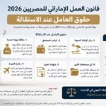اقرأ في هذا المقال: - شروط الاستقالة في الإمارات للمصريين - مدة الإنذار القانونية عند الاستقالة - حالات الاستقالة دون إنذار - كيفية حساب مكافأة نهاية الخدمة - حقوق العامل في الراتب والإجازات المتبقية - موعد استلام المستحقات المالية - طريقة تقديم شكوى عمالية في الإمارات