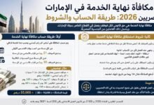 مكافأة نهاية الخدمة في الإمارات للمصريين 2026: طريقة الحساب والشروط 12 مكافأة نهاية الخدمة في الإمارات للمصريين 2026: طريقة الحساب والشروط